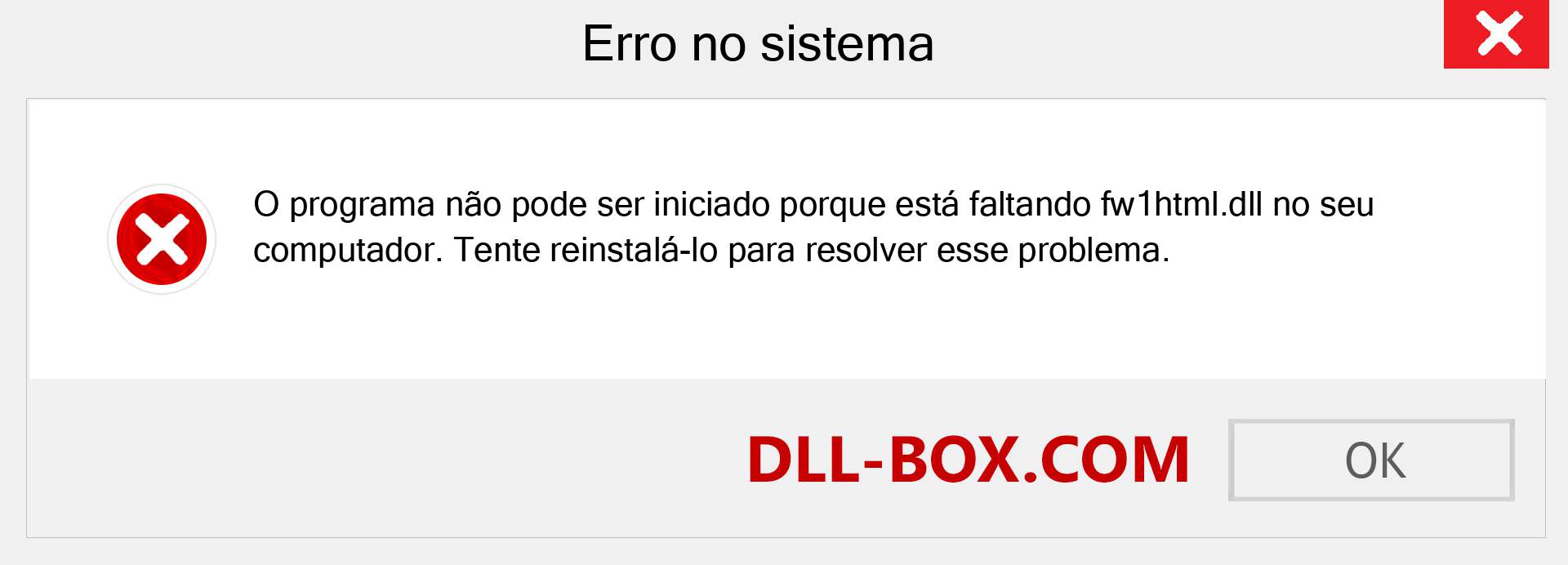 Arquivo fw1html.dll ausente ?. Download para Windows 7, 8, 10 - Correção de erro ausente fw1html dll no Windows, fotos, imagens